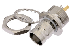 BNC Female Bulkhead Mount Isolated Ground Connector Solder Attachment Solder Cup Terminal, .480 inch D Hole