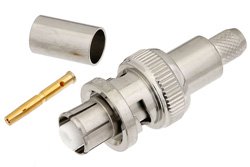 SHV Plug Connector Crimp/Solder Attachment for RG59B/U, RG62, RG71