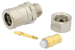 SMB Plug Connector Clamp/Solder Attachment For PE-SR405AL, PE-SR405FL, RG405