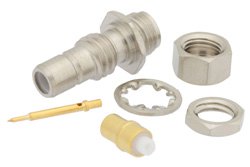 SMB Jack Bulkhead Mount Connector Clamp/Solder Attachment for PE-SR405AL, PE-SR405FL, RG405