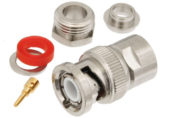 BNC Male Connector Clamp/Solder Attachment for RG8X, PE-C240, 0.240 inch, LMR-240