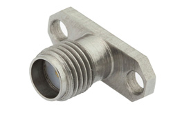 SMA Female Field Replaceable Connector With EMI Gasket 2 Hole Flange 0.012 inch Pin