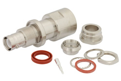 SHV Jack Bulkhead Mount Connector Clamp/Solder Attachment for RG213, RG214, RG8, RG9, RG225, RG393, RG215, .480 inch D Hole