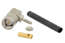 SMA Male Right Angle Connector Solder Attachment for RG178, RG196