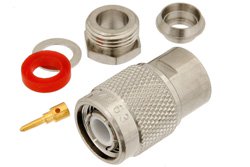 TNC Male Connector Clamp/Solder Attachment for RG8X, PE-C240, .240 inch, LMR-240