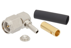 SMA Male Right Angle Connector Solder Attachment for RG188-DS, RG316-DS