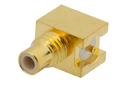 SMC Jack Right Angle Connector Solder Attachment Surface Mount PCB