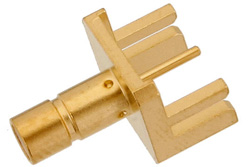 SMB Jack Connector Solder Attachment 0.042 inch End Launch PCB, .030 inch Diameter