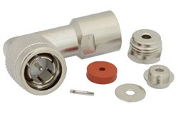 75 Ohm TNC Male Right Angle Connector Clamp/Solder Attachment for RG179, RG187