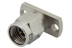 2.92mm Male Field Replaceable Connector 2 Hole Flange Mount .012 inch Pin, .481 inch Hole Spacing