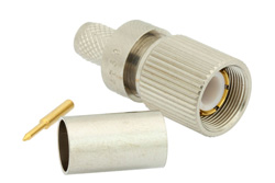 75 Ohm 1.6/5.6 Plug Connector Crimp/Solder Attachment for RG59B/U, RG62, RG71
