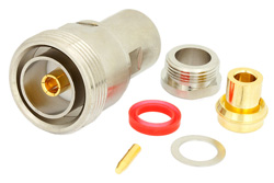 7/16 DIN Female Connector Clamp/Solder Attachment For PE-SR401AL, PE-SR401FL, RG401