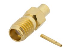 SSMA Female Connector Solder Attachment for PE-SR405AL, PE-SR405FL, PE-SR405FLJ, RG405