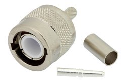 C Male Connector Crimp/Solder Attachment For RG55, RG141, RG142, RG223, RG400