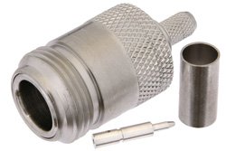 RP N Female Connector Crimp/Solder Attachment For RG55, RG141, RG142, RG223, RG400