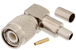 TNC Male Right Angle Connector Crimp/Solder Attachment for RG59B/U, RG62, RG71