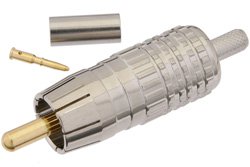 75 Ohm RCA Male Connector Crimp/Solder Attachment For Mini 59, PE-B159