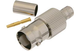 BNC Female Connector Crimp/Solder Attachment for PE-C240, RG8X, .240 inch, LMR-240, LMR-240-DB, LMR-240-UF