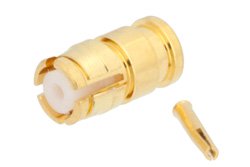 SMP母头连接器，焊接附件，用于RG405、PE-SR405AL、PE-SR405FL、PE-SR405FLJ，频率高达8GHz