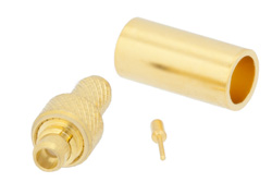 MMCX Plug Connector Crimp/Solder Attachment For RG188-DS, RG316-DS
