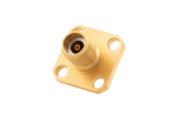 2.92mm Female Connector Solder/Non-Solder Contact Attachment 4 Hole Flange Mount for RG405, PE-SR405FL