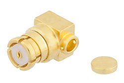 SMP Female Right Angle Connector Solder Attachment for PE-047SR, PE-SR047FL, PE-SR047AL