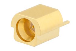 Mini SMP公头全擒纵式连接器，精密焊接附件，边缘装接PCB
