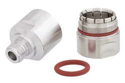 N Female Connector Clamp/Non-Solder Contact Attachment for 7/8 inch Annular