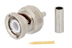 BNC Male Connector Crimp/Crimp Attachment for RG316-DS, RG188-DS