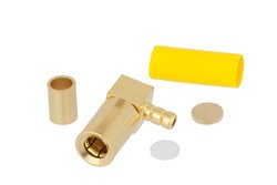 SSMB Plug Right Angle Connector Crimp/Solder Attachment for RG178, RG196
