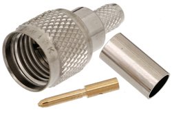 Mini UHF Male Connector Crimp/Solder Attachment For RG55, RG141, RG142, RG223, RG400