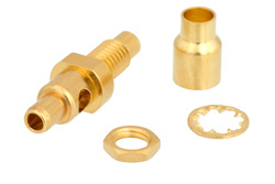 SMC Jack Bulkhead Mount Connector Solder Attachment for RG405, PE-SR405FL, PE-SR405AL, .177 inch D Hole