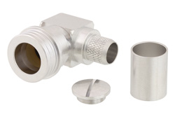 QN Male Right Angle Snap-On Connector Crimp/Solder Attachment for LMR-400, PE-C400, LMR-400-DB