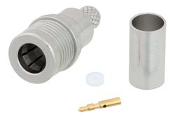 QMA Male Snap-On Connector Crimp/Solder Attachment for LMR-200, PE-C200