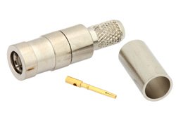 SMB Plug Connector Crimp/Solder Attachment for RG58, RG303, RG141, PE-C195, PE-P195, LMR-195, 0.195 inch