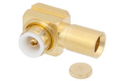 MMBX卡扣式直角插头连接器，焊接附件，适用于RG405、PE-SR405FL、PE-SR405FLJ，带公头中心触点