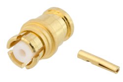 SMP Female Push-On Connector Solder Attachment for RG405, PE-SR405AL, PE-SR405FL, PE-SR405FLJ, Up To 8 GHz