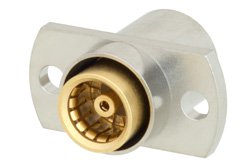 BMA滑入式插孔连接器，压接/非焊接触点附件，2孔法兰安装，适用于RG405、PE-SR405AL、PE-SR405FL、PE-SR405FLJ