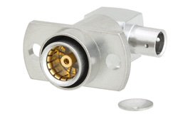 BMA滑入式插孔直角连接器，焊接附件，2孔法兰安装，适用于RG402、PE-SR402AL, PE-SR402FL, PE-SR402FLJ, PE-SR402TN