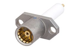 BMA滑入式插孔连接器，焊接附件，2孔法兰安装，短接线端子，带圆柱触点