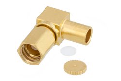 SSMC Plug Right Angle Connector Solder Attachment for PE-SR405AL, PE-SR405FL, PE-SR405FLJ, PE-SR405TN, RG405