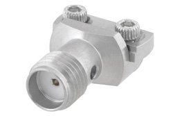 SMA Female Connector Clamp/Solder (Captive Contact) Attachment End Launch PCB, Microstrip/Coplanar Launch, 0.008 inch