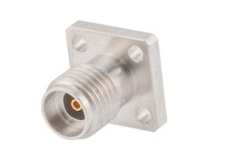 2.92mm母头现场可更换连接器，4孔法兰安装，Pin 0.012英寸，孔距0.250英寸孔距，带金属触点环