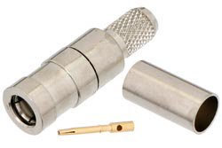 SMB Plug Connector Crimp/Solder Attachment For RG55, RG142, RG223, RG400