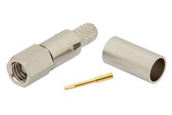 SMC Plug Connector Crimp/Solder Attachment For RG55, RG142, RG223, RG400