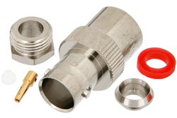 75 Ohm BNC Female Connector Clamp/Solder Attachment for RG59B/U