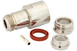 N Female Connector Clamp/Solder Attachment for RG14, RG217