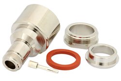 N Female Connector Clamp/Solder Attachment for RG17, RG218, RG219