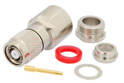 RP-TNC Male Connector Clamp/Solder Attachment for RG213, RG214, RG8, RG9, RG11, RG225, RG393, RG144, RG216, RG215
