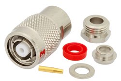 RP TNC Male Connector Clamp/Solder Attachment for RG58, RG55, RG141, RG142, RG223, RG400, RG303, PE-C195, PE-P195, LMR-195